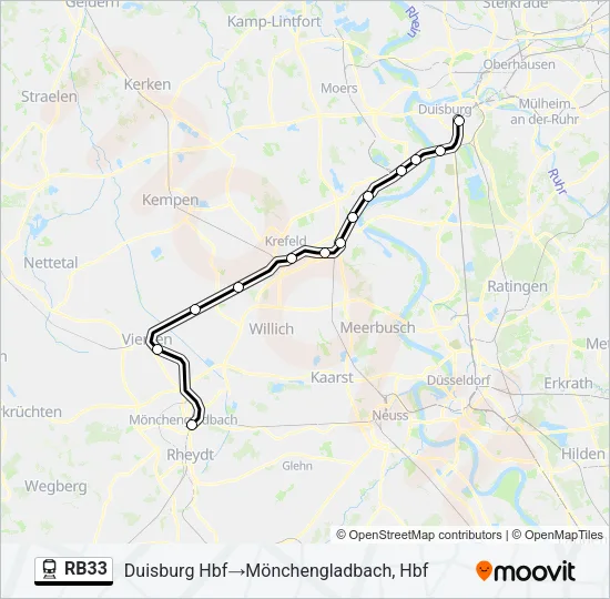 RB33 Train Line Map