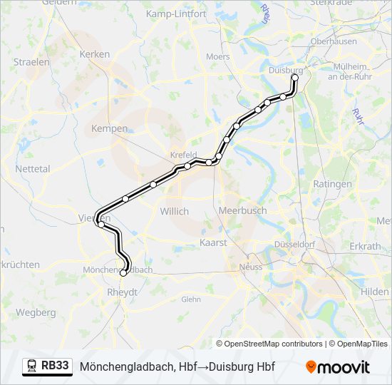 RB33 train Line Map