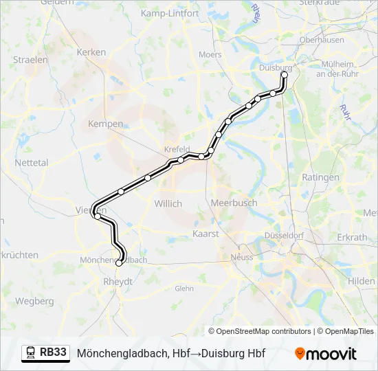 RB33 Train Line Map