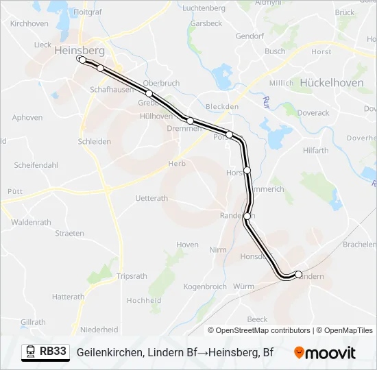 RB33 Train Line Map