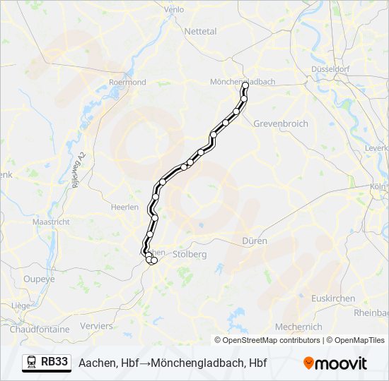 RB33 train Line Map