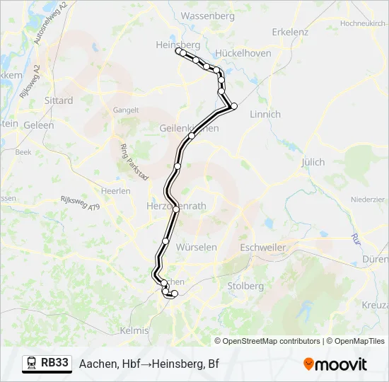 RB33 Train Line Map