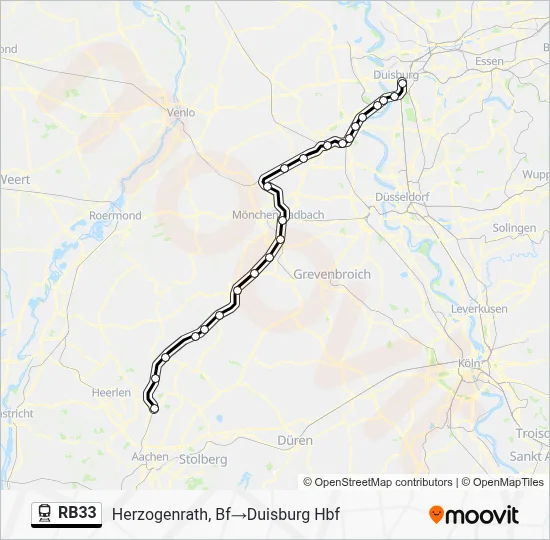 RB33 Train Line Map