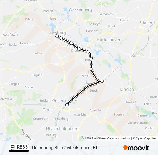 RB33 train Line Map