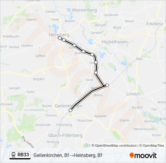 RB33 train Line Map