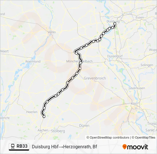 RB33 Train Line Map