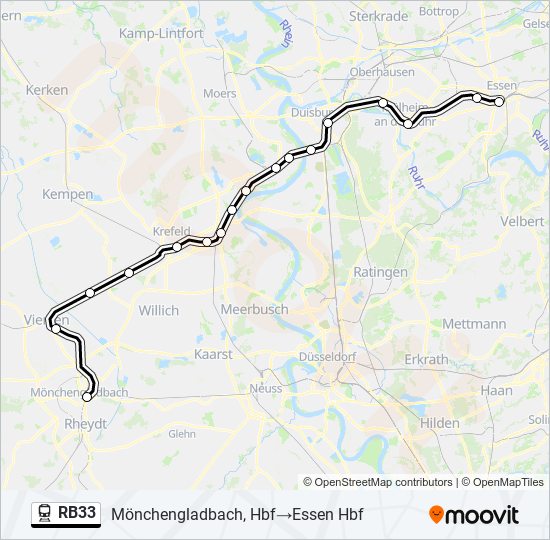 RB33 train Line Map