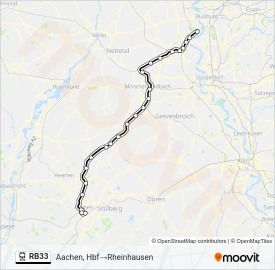 RB33 Train Line Map