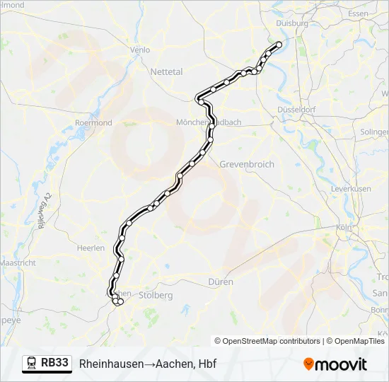RB33 Train Line Map
