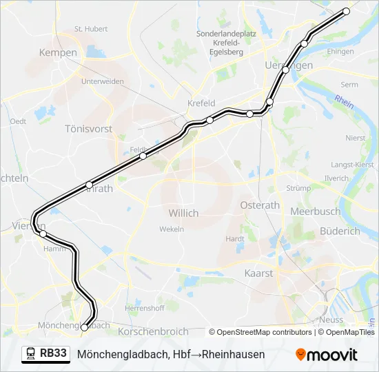 RB33 Train Line Map