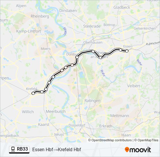 RB33 train Line Map