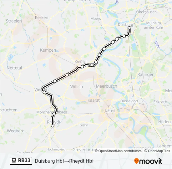 RB33 Train Line Map