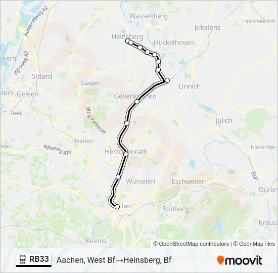 RB33 Train Line Map