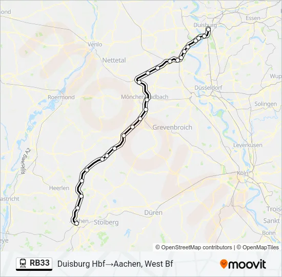 RB33 Train Line Map