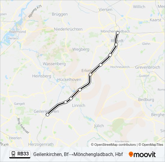 RB33 train Line Map