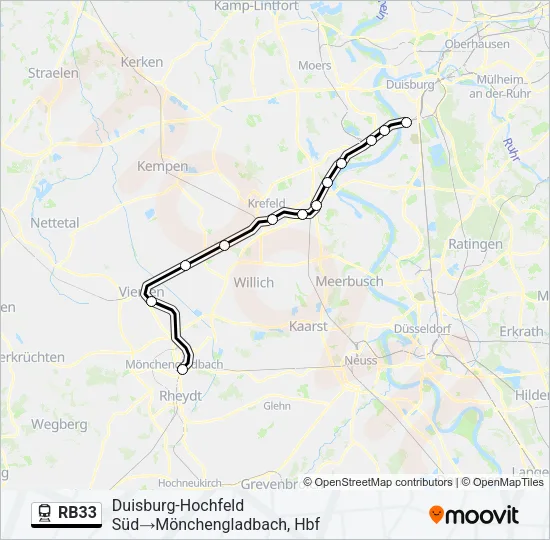 RB33 Train Line Map