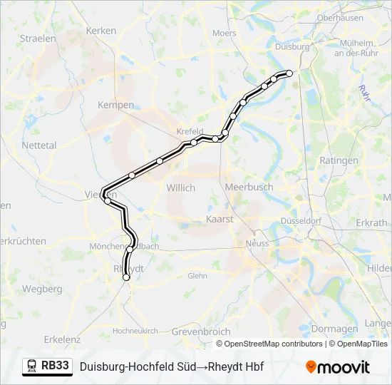 RB33 Train Line Map