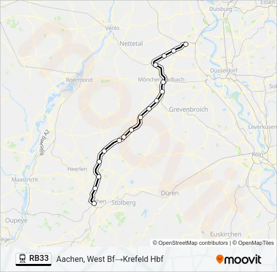 RB33 Train Line Map
