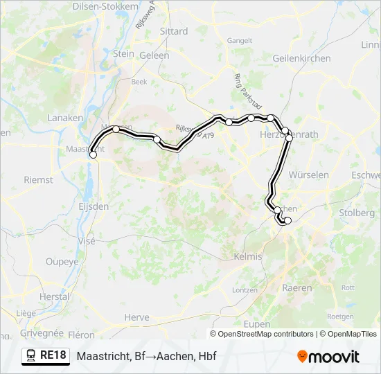 RE18 Train Line Map