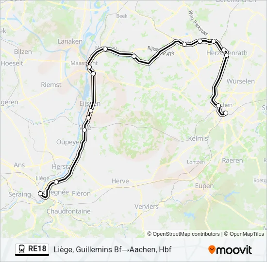 RE18 Train Line Map