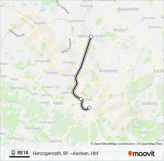 RE18 Train Line Map