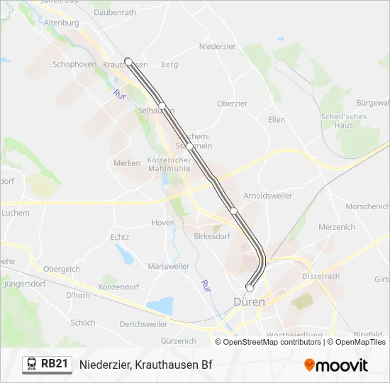 RB21 Train Line Map