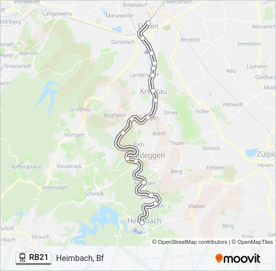 RB21 Train Line Map