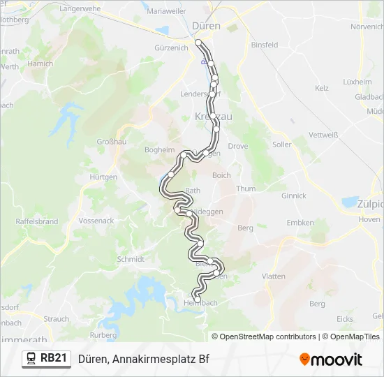 RB21 Train Line Map
