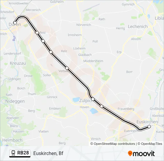 RB28 Train Line Map