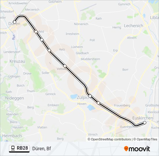 RB28 Train Line Map