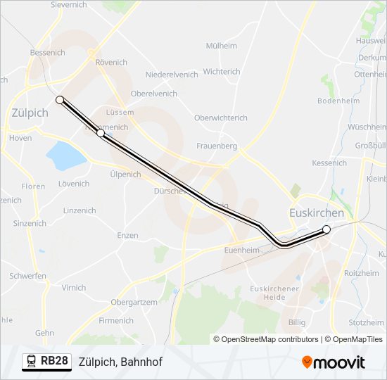 RB28 Train Line Map
