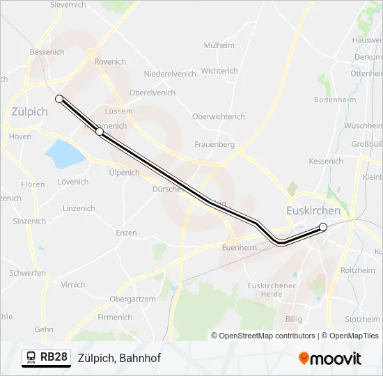 RB28 Train Line Map