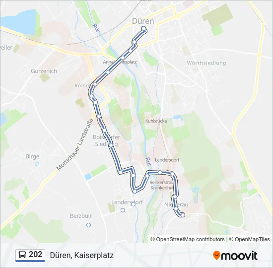 Автобус 202: карта маршрута