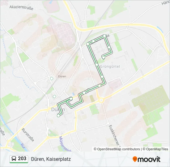 203 Bus Line Map