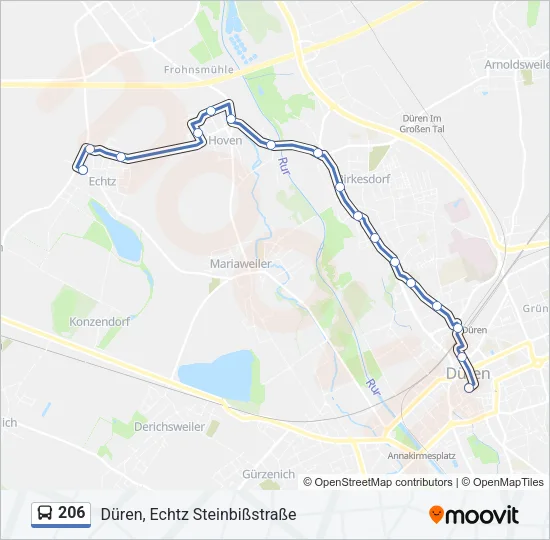 206 Bus Line Map