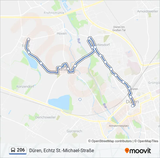 206 Bus Line Map