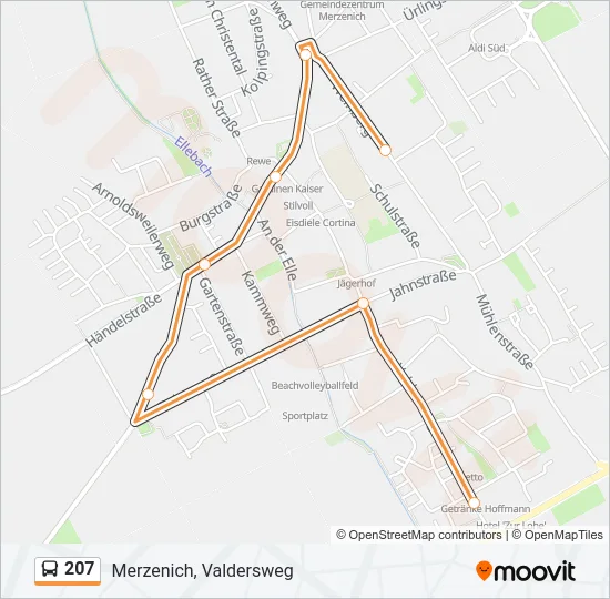 207 Bus Line Map