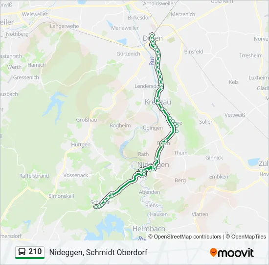 210 Bus Line Map