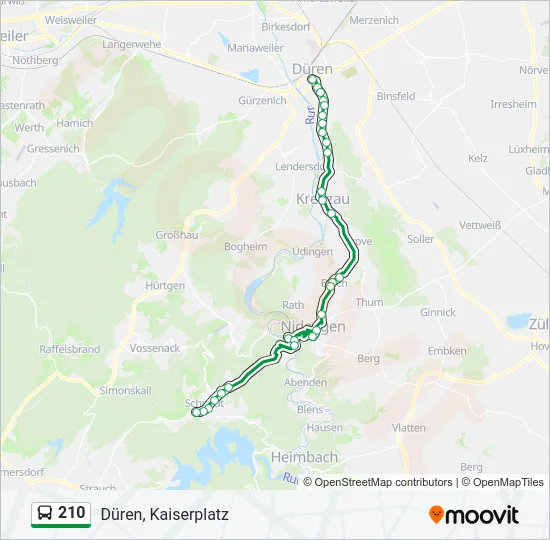 210 Bus Line Map