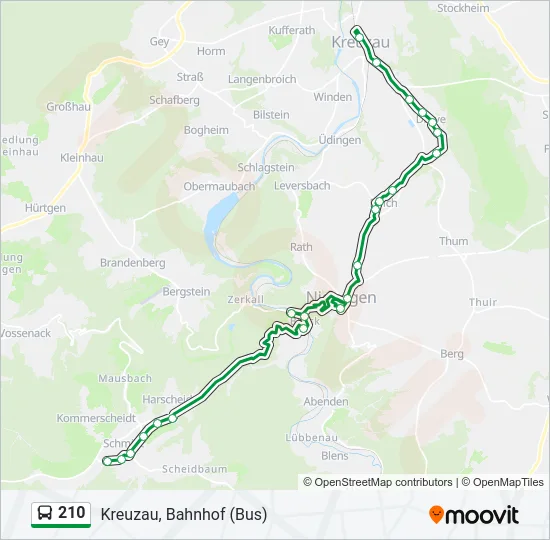 210 Bus Line Map