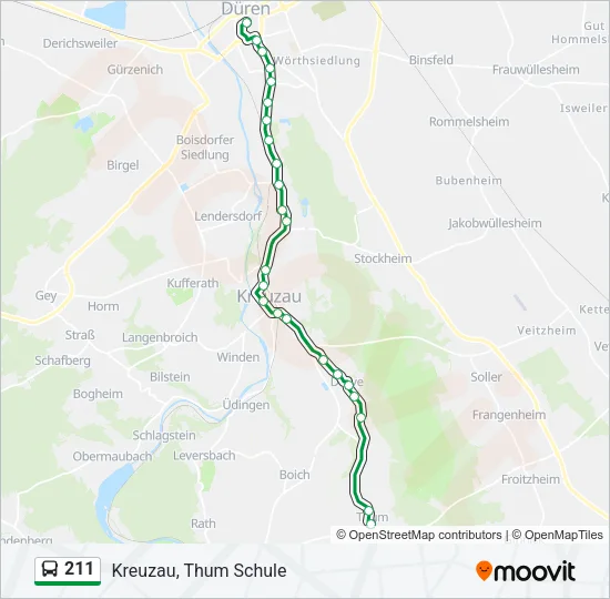 211 Bus Line Map