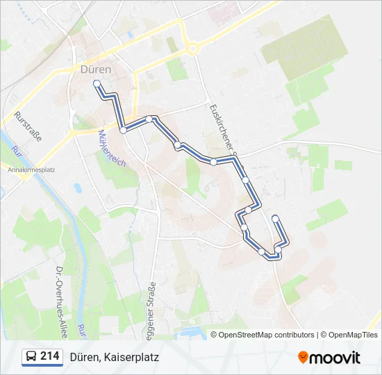 214 Bus Line Map