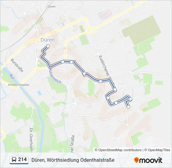 214 Bus Line Map