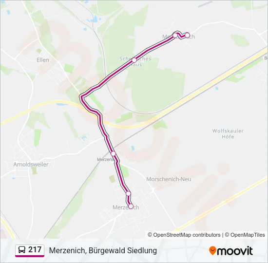 217 Bus Line Map