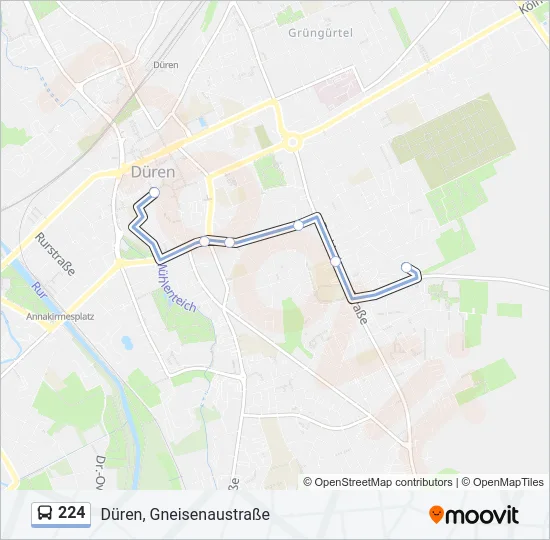 224 Bus Line Map