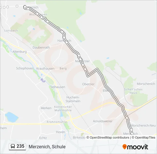 235 Bus Line Map