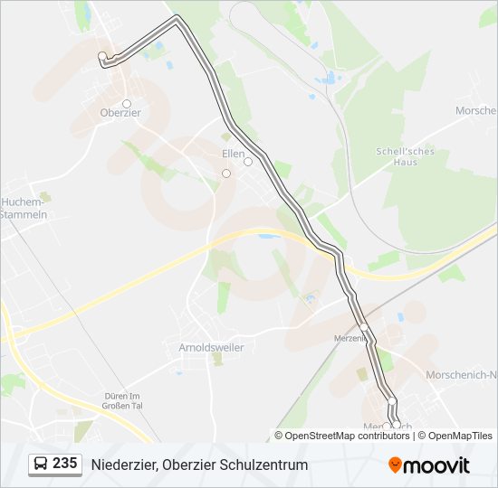 235 Bus Line Map