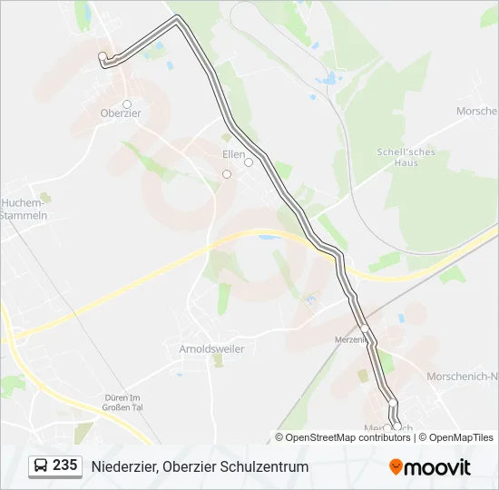 235 Bus Line Map