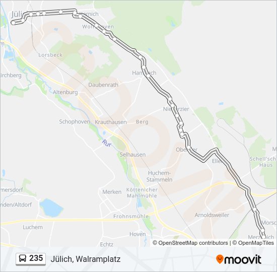 235 Bus Line Map