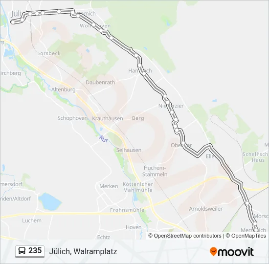 235 Bus Line Map